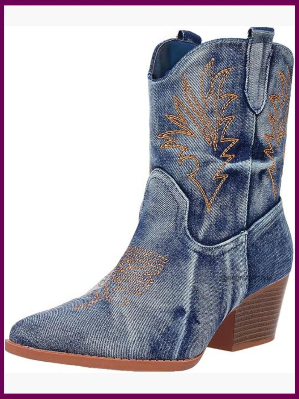 Cowboy Boots—Western Cowgirl Ankle Bootie for Country Concert Party Outdoor